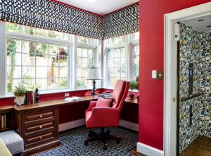 Back of NW, Washington, D.C. home before and after elevator addition